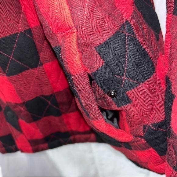 George Jacket Fleece Lined Long Sleeve Buffalo Check Plaid Winter Jacket - Picture 11 of 11